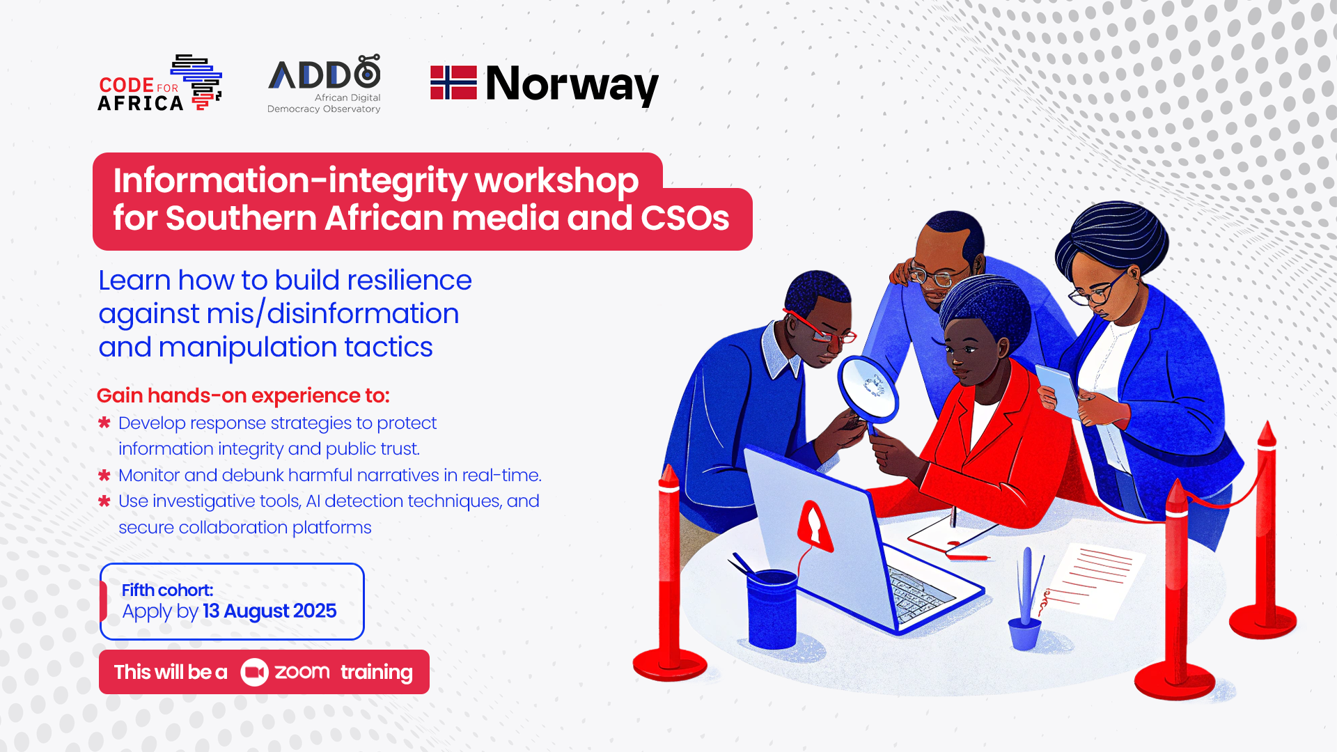 Information-Integrity Workshop for Southern African Media and CSOs: Learn how to Building Resilience Against Mis/Disinformation and Manipulation Tactics